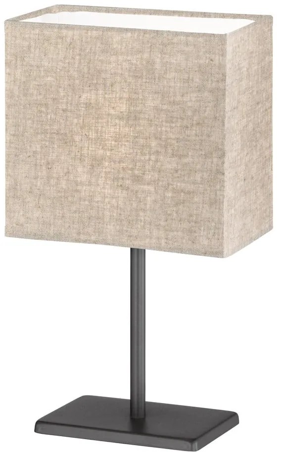 Черно-бежова настолна лампа с текстилен абажур (височина 30 cm) Kate – Fischer &amp; Honsel