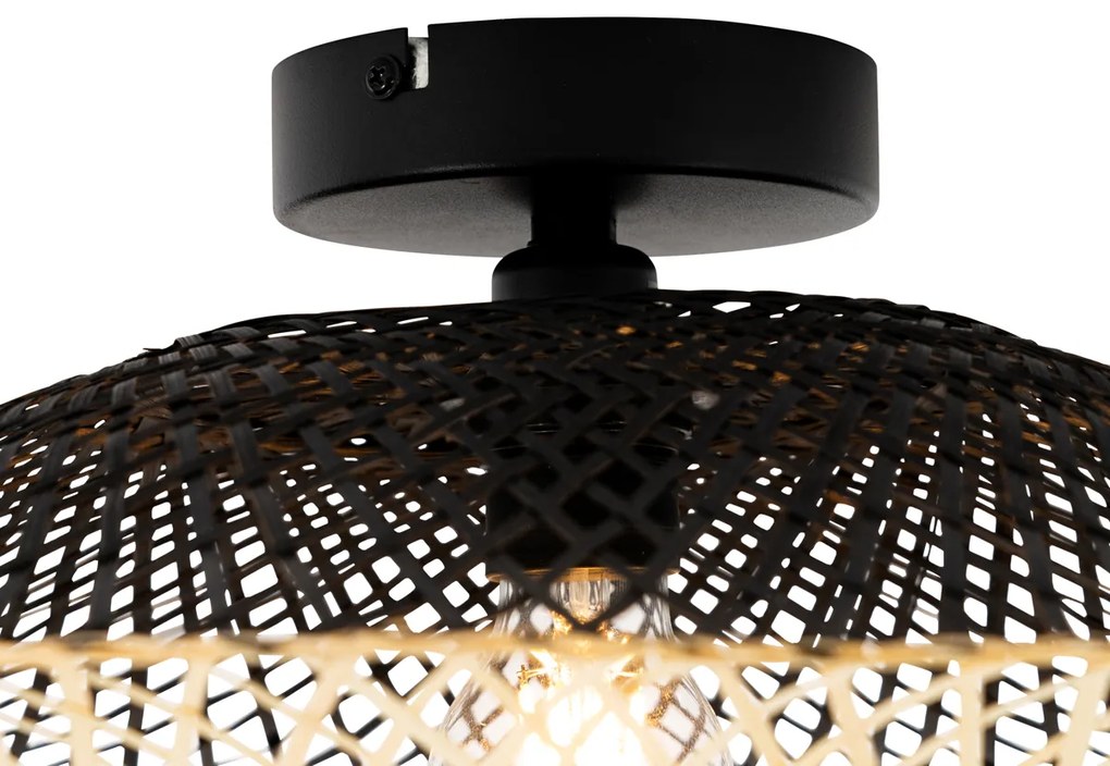 Ориенталска външна таванна лампа бамбук 50 см IP44 - Rina