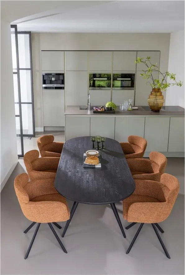 Трапезна маса с дъбова дървена плоскост 90x220 cm Tablo – WOOOD