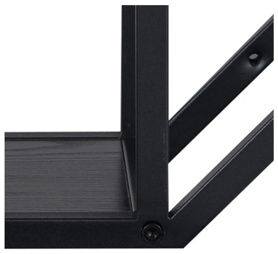 Черен двуетажен метален рафт Seaford - Actona