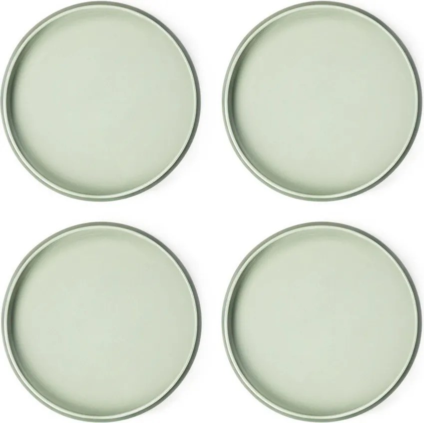 Зелени глинени чинии в комплект 4 бр. ø 22 cm Aura Rondo – Bonami Selection