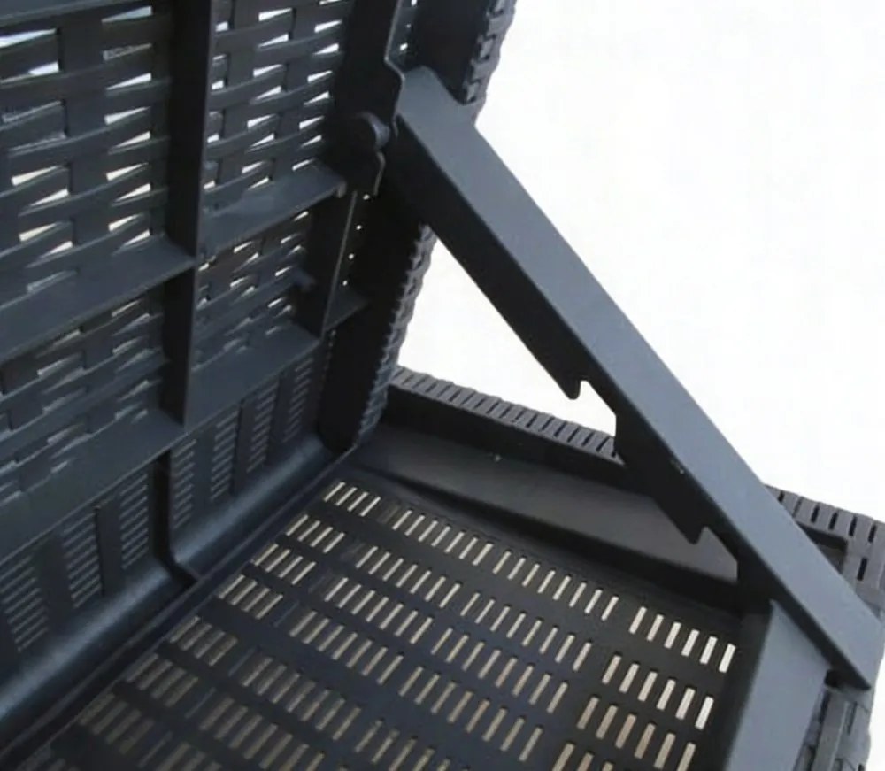 Здрав градински шезлонг за басейн и тераса - сив