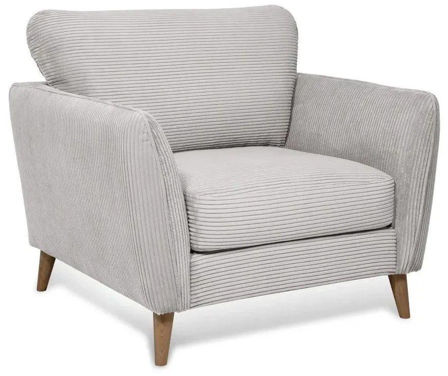 Светлосиво кресло от рипсено кадифе Paris – Scandic