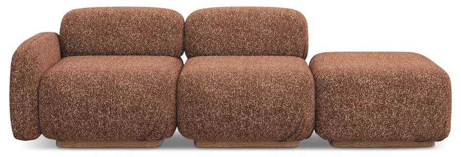 Оранжев/кафяв модулна лежанка (ляв ъгъл) Ailani – Makamii