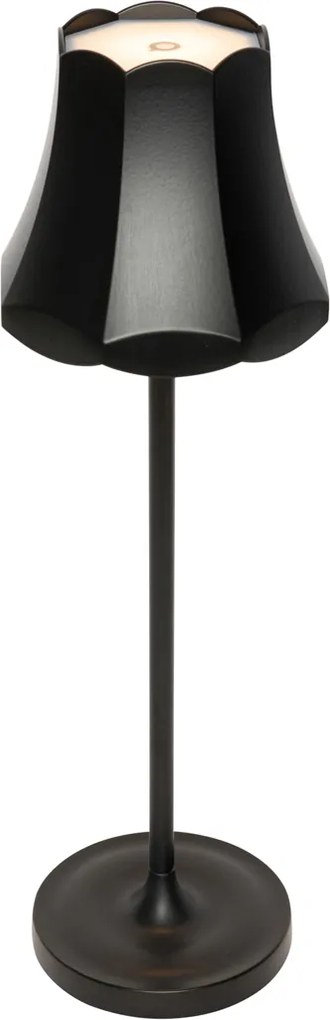 Ретро настолна лампа черна акумулаторна IP44 - Granny