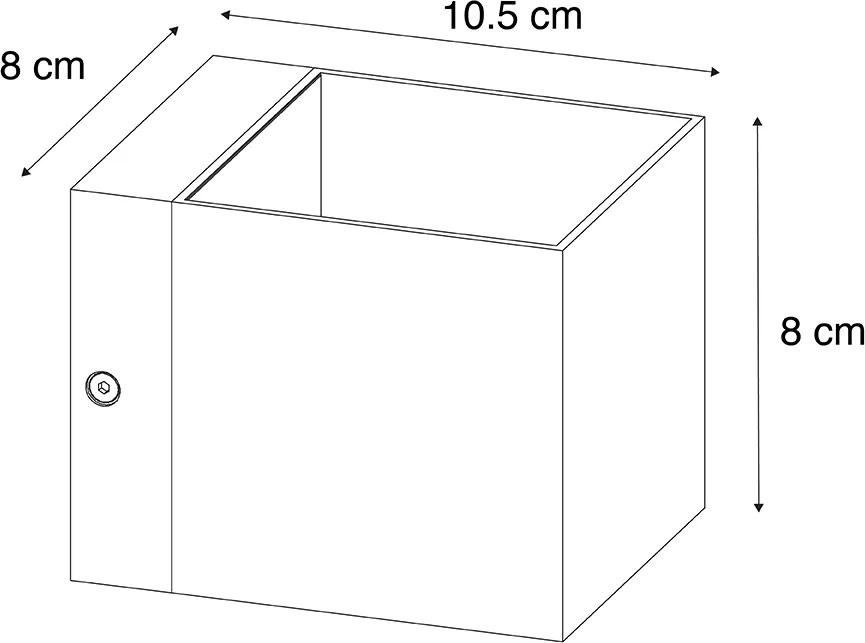Интелигентна стенна лампа тъмно бронз 8 см с Wifi G9 - Transfer