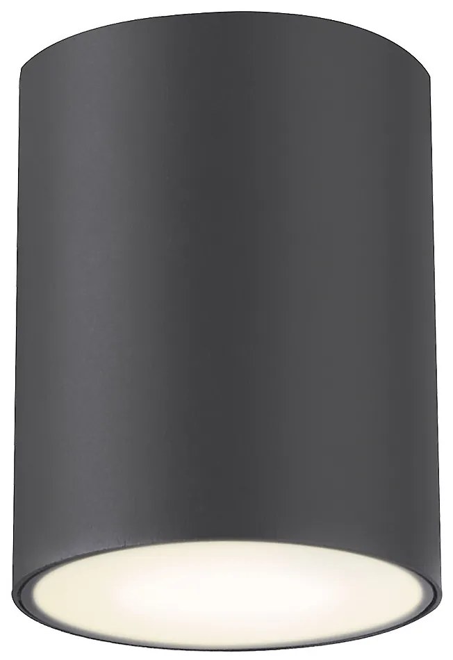 RABALUX 7819 Zombor, външна метална лампа за таван с пластмасов абажур, светлина надолу D10xH13cm, GU10 1xMAX 35W, антрацит, IP5