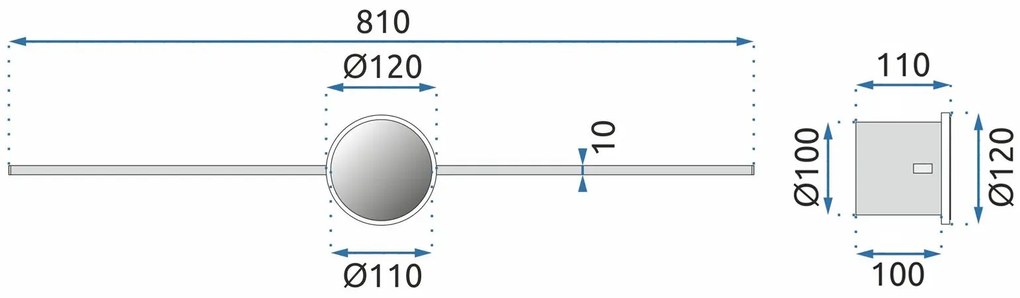 АПЛИК ЗА БАНЯ LED 80CM APP850-1W ROUND BLACK