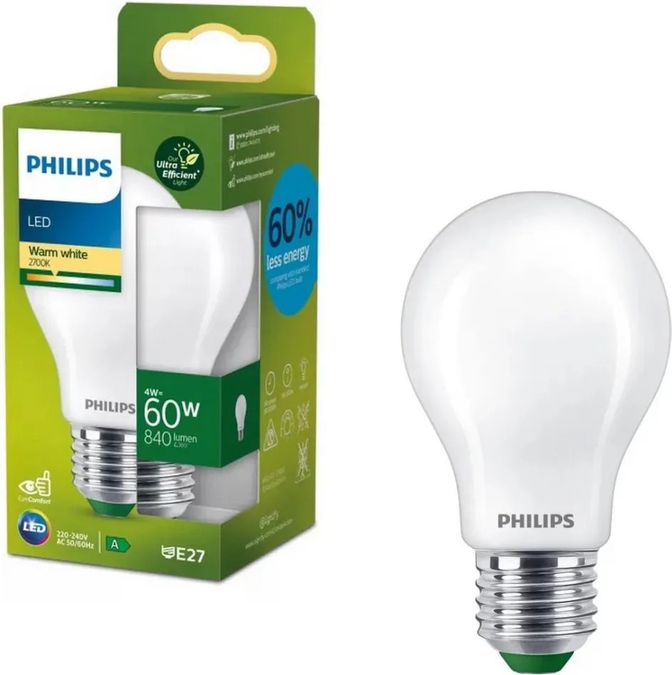 LED крушка ULTRAEFFICIENT Philips A60 E27/4W/230V 2700K
