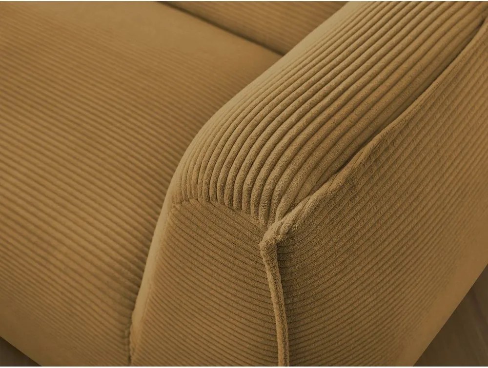 Диван от рипсено кадифе в цвят горчица 242 cm Giorgia – Bobochic Paris