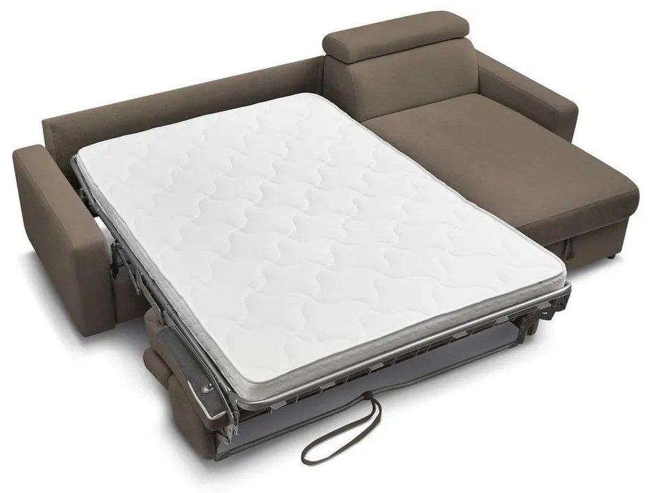 Кафяв разтегателен ъглов диван (променлив) Monaco – Bobochic Paris