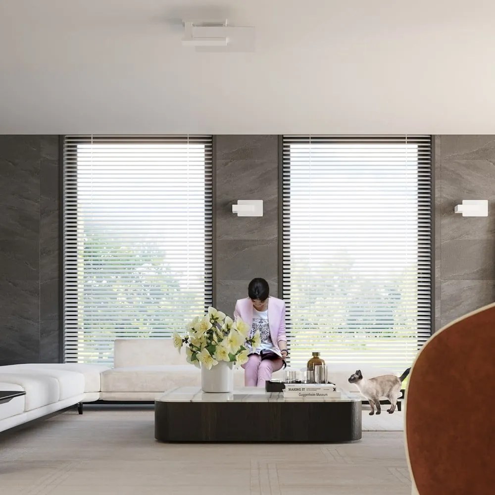 Бяла стенна лампа Parola - Sollux