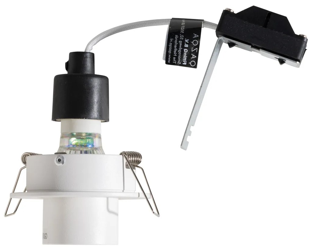 Комплект от 6 вградени спота бели GU10 35mm кръгли с възможност за накланяне - Installa