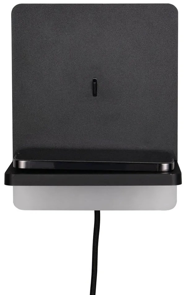 Матово черно LED затъмняваща се стенна лампа Fairfield – Trio