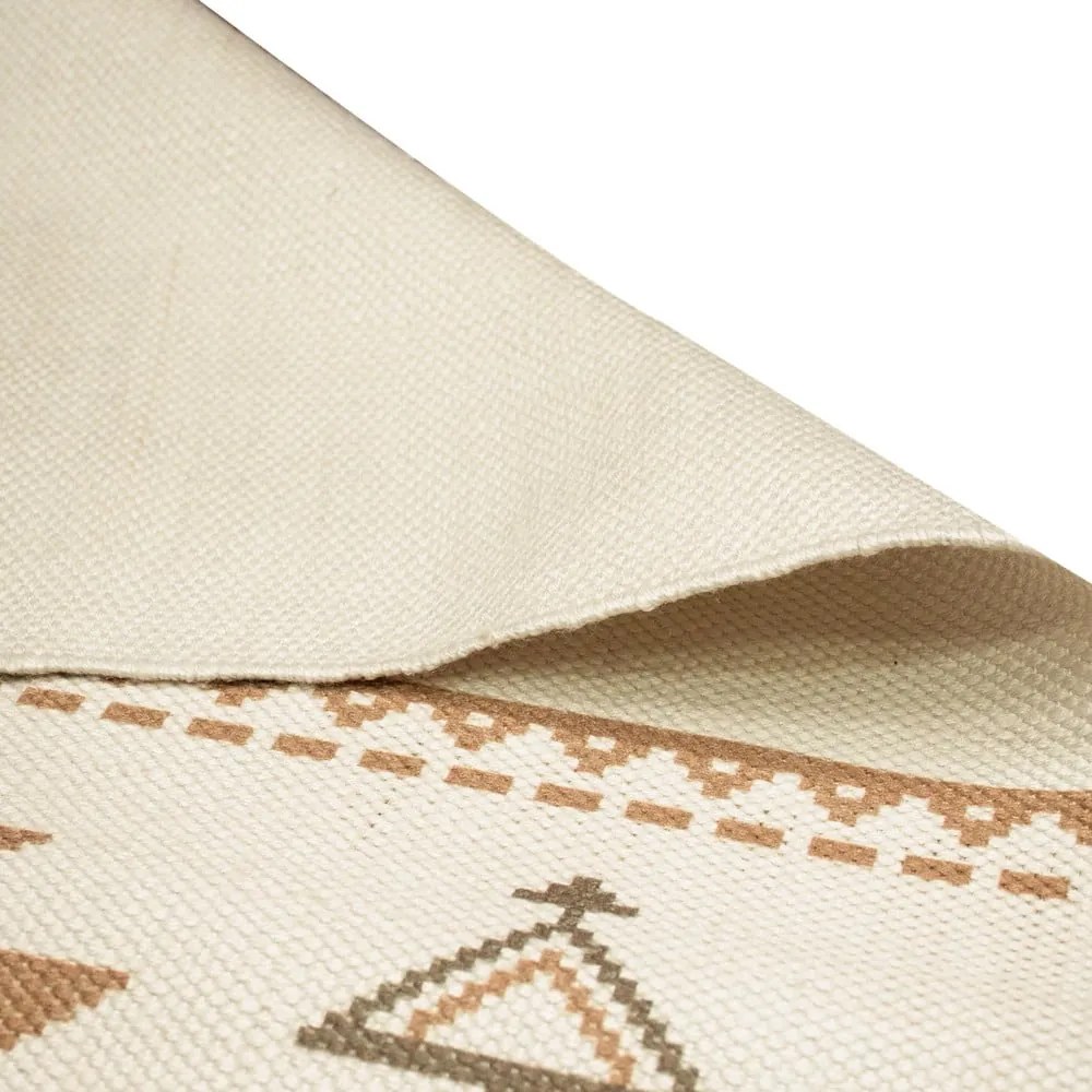 Бежов и кафяв двустранен килим за открито, изработен от рециклирана пластмаса , 90 x 150 cm Afra - Green Decore