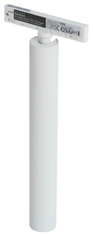 Модерен бял прожектор за 1-фазна релсова система - Slimline Avery