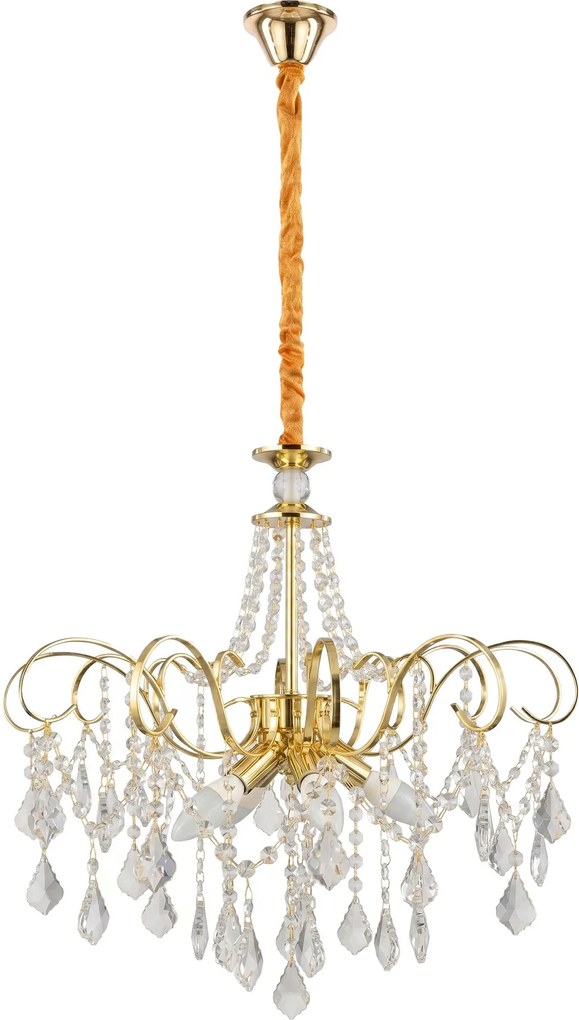 Кристална висяща лампа SWE081-CP 60cm GOLD