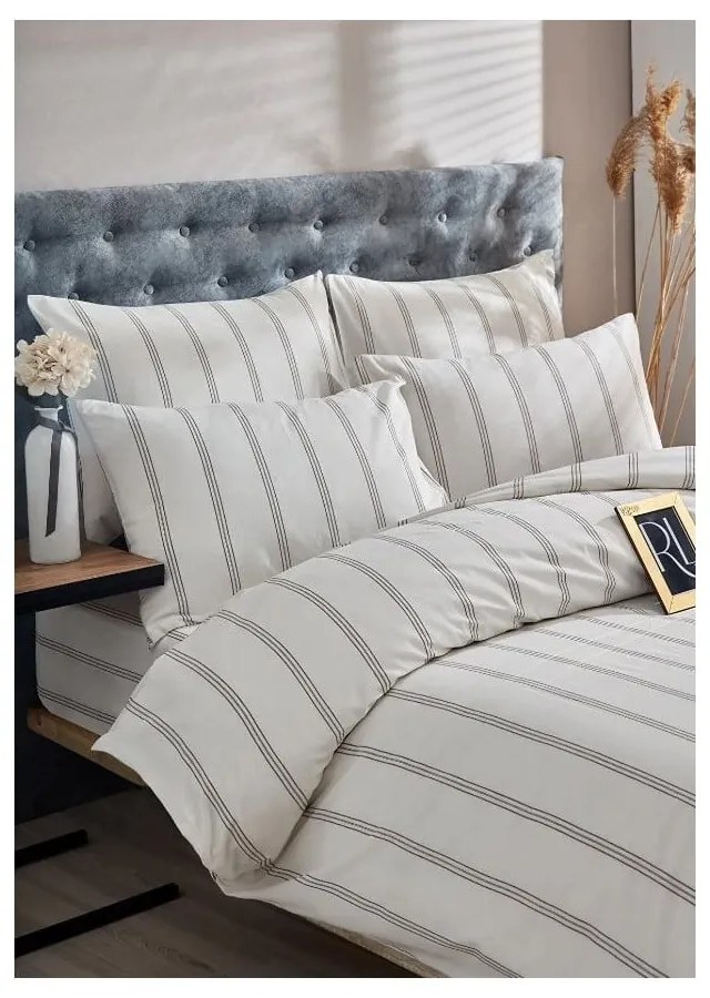 Кремаво памучно двойно спално бельо 200x220 cm - Mila Home