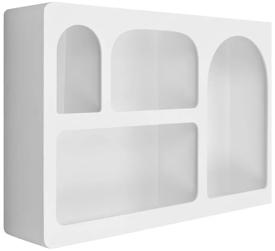 Бял стенен рафт на няколко нива 60 cm Bryne – House Nordic