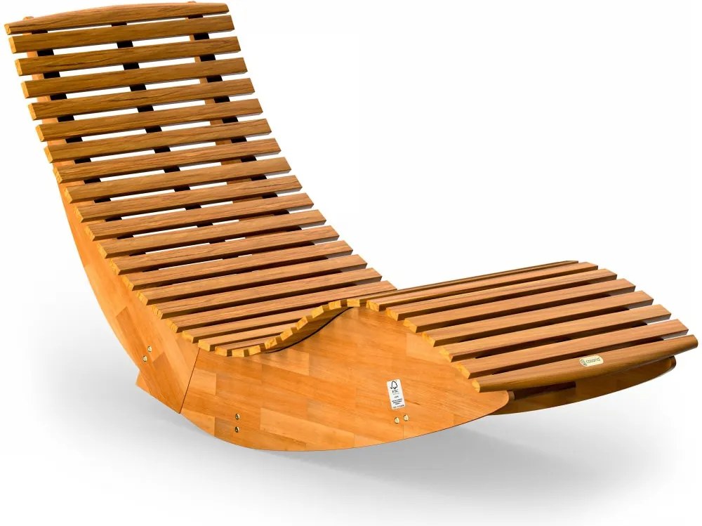 Люлеещ се шезлонг за сауна Java от акациева дървесина
