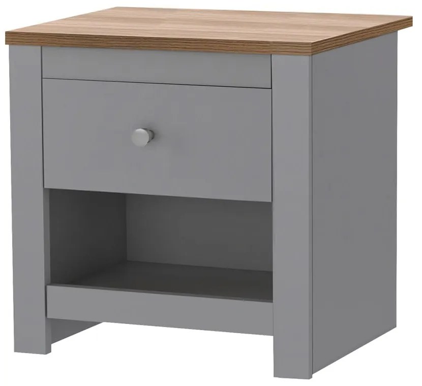 Сиво нощно шкафче Emerald – Støraa