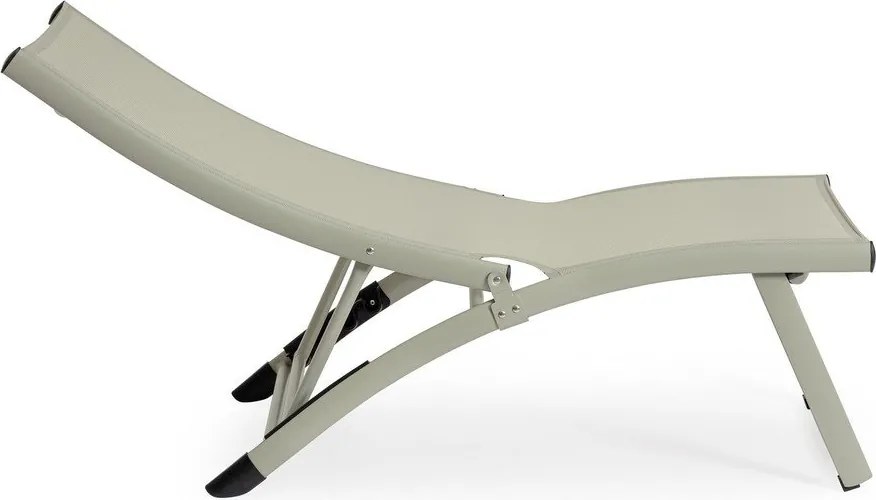 Светлозелен позициониране/сгъваем градински шезлонг метален Taylor – Bizzotto