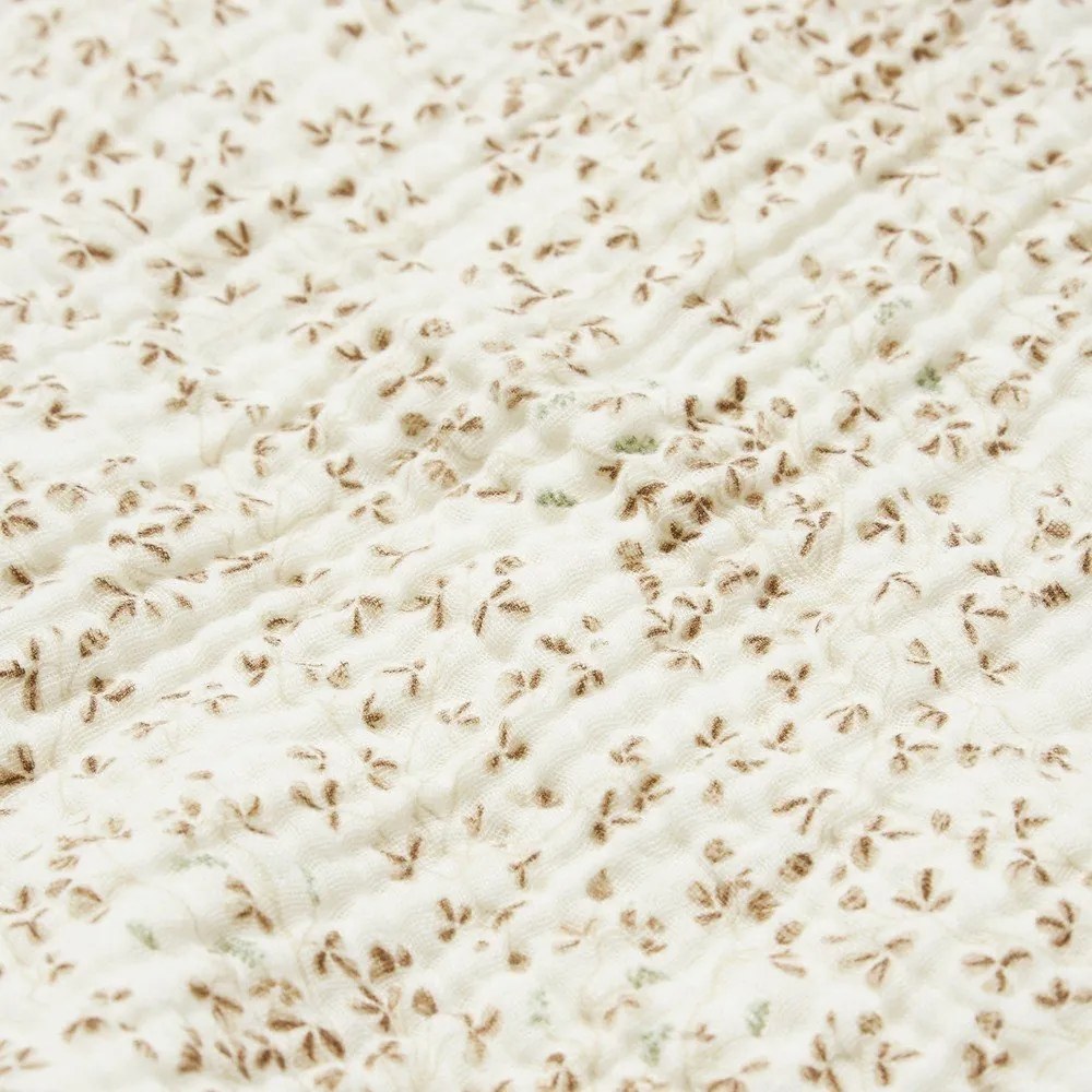 Кремаво бебешко одеяло от органичен памук 100x100 cm Lierre – Cam Cam Copenhagen