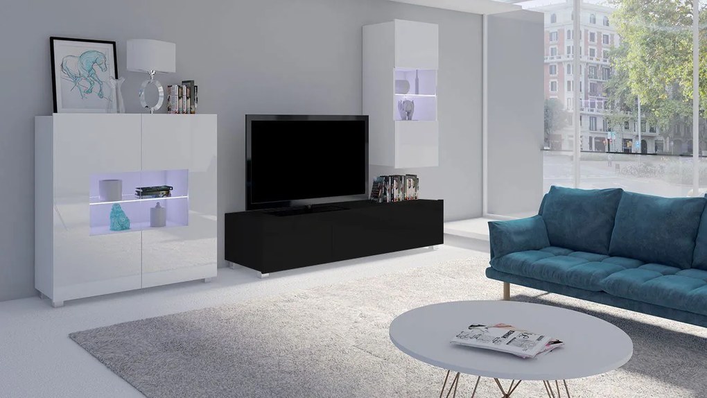 TV шкаф Calabrini-Black-Length: 150 cm.