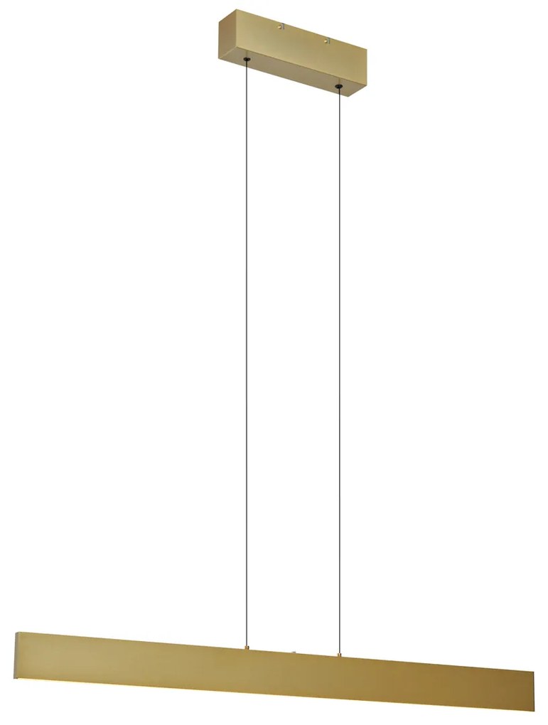 Модерен висящa лампa месинг с LED 3-степенно димиране - Straight