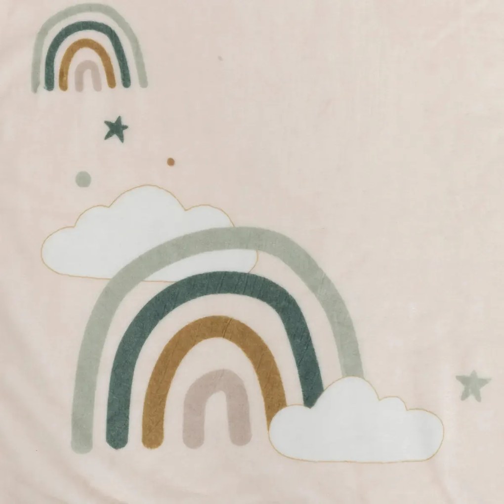 Одеяло за бебета Rainbow, 120x80 см, Бежов