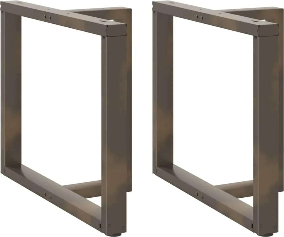 4013071 vidaXL Крака за трапезна маса, Т-образни, 2 бр., черни, 100x35x(72-73) см, стомана