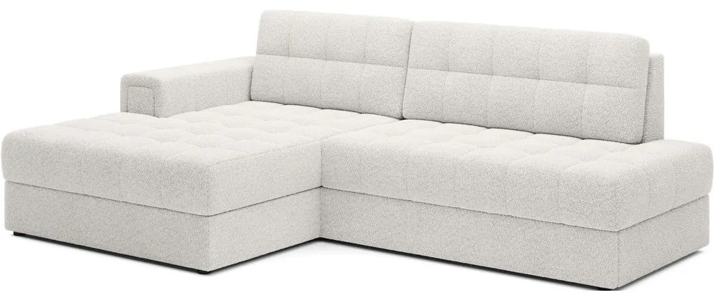 Кремав разтегателен ъглов диван от букле (ляв ъгъл) Blezalt – ELTAP