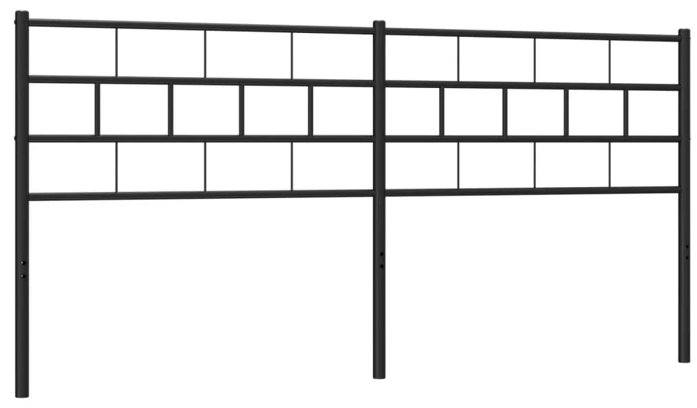 355694 vidaXL Метална табла за глава, черна, 160 см