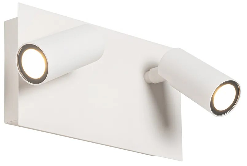 Модерна външна стенна лампа бяла с LED 2-светлина IP54 - Simon