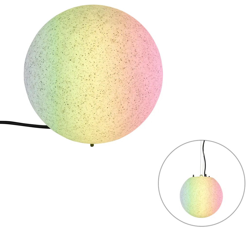 Смарт външна лампа сива 25 см IP65 вкл. WiFi A60 - Nura