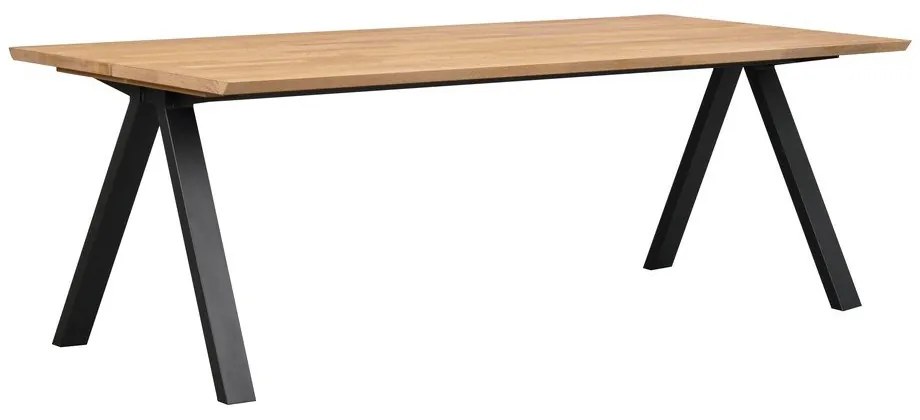 Сгъваема маса за хранене с дъбов плот 220x100 cm Carradale - Rowico