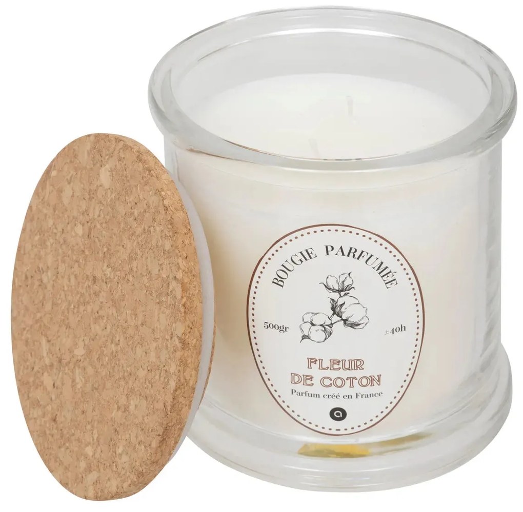 Ароматна свещ atmosphera Hapo, Стъкло, 500 g - Cotton