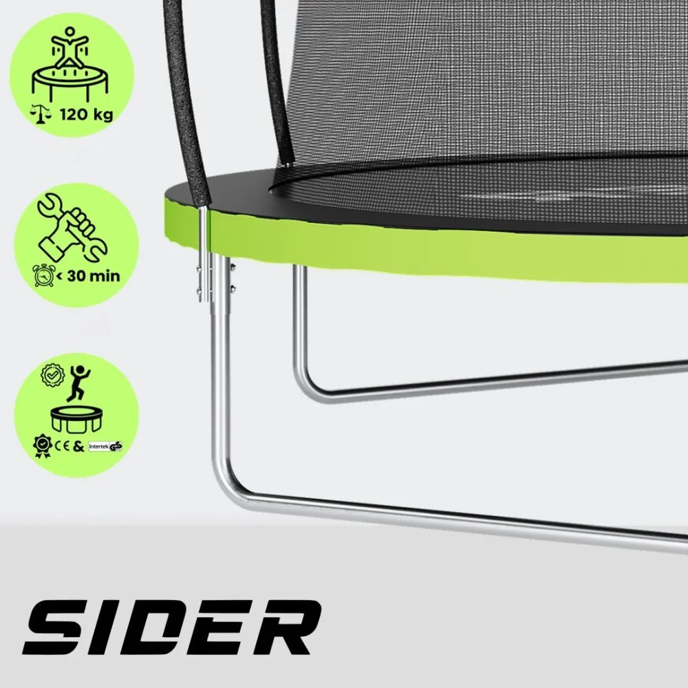 Градински батут за деца SIDER 10FT - Ø 312 CM с вътрешна мрежа и стълба