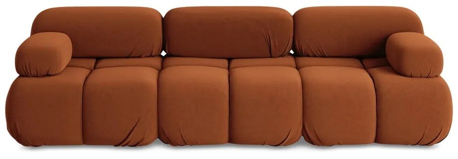Оранжев кадифен модулен диван 285 cm Lokua – Makamii