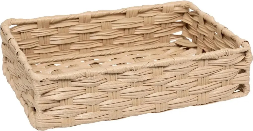 Комплект от 3 коша за съхранение 5five Tresse, PE, Ниски, Бежови