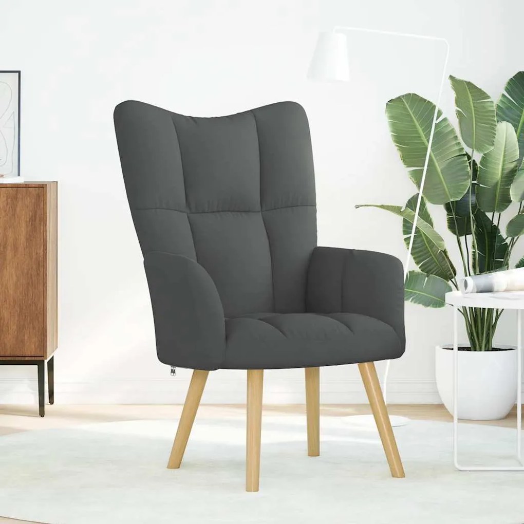4016768 vidaXL Релакс стол, тъмносив, текстил