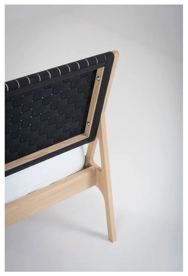 Масивно дъбово легло с черна табла , 140 x 200 cm Fawn - Gazzda