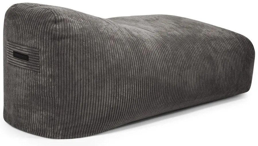 Светлосив пуф от рипсено кадифе Snug 130 – SLOWDOWN