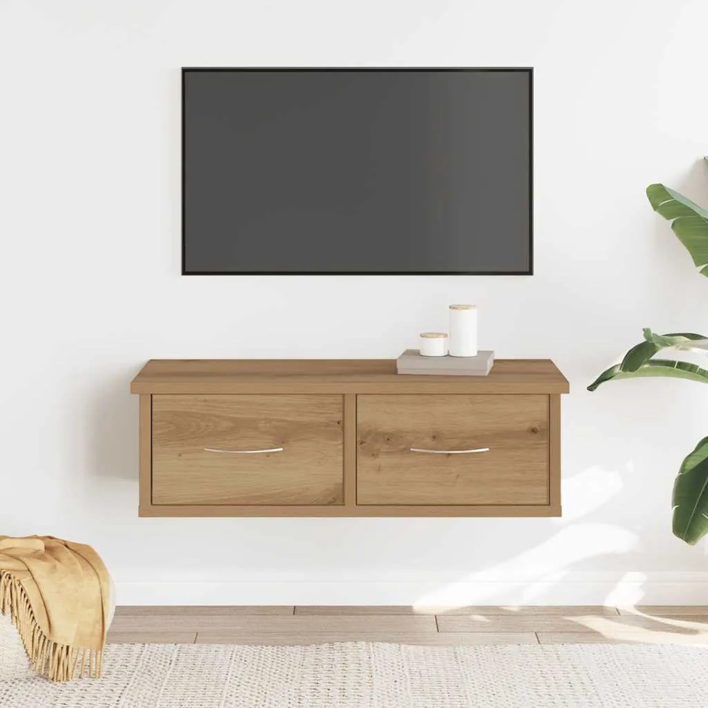 855859 vidaXL Стенен шкаф, дъб артизан, 60x26x18,5 см, инженерно дърво