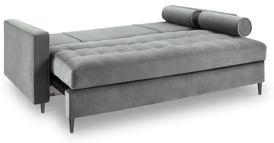 Светлосиво кадифено канапе Santo - Milo Casa