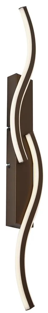 Дизайнерска стенна лампа тъмен бронз с 3-степенно димиране 2-светлини - Bummy