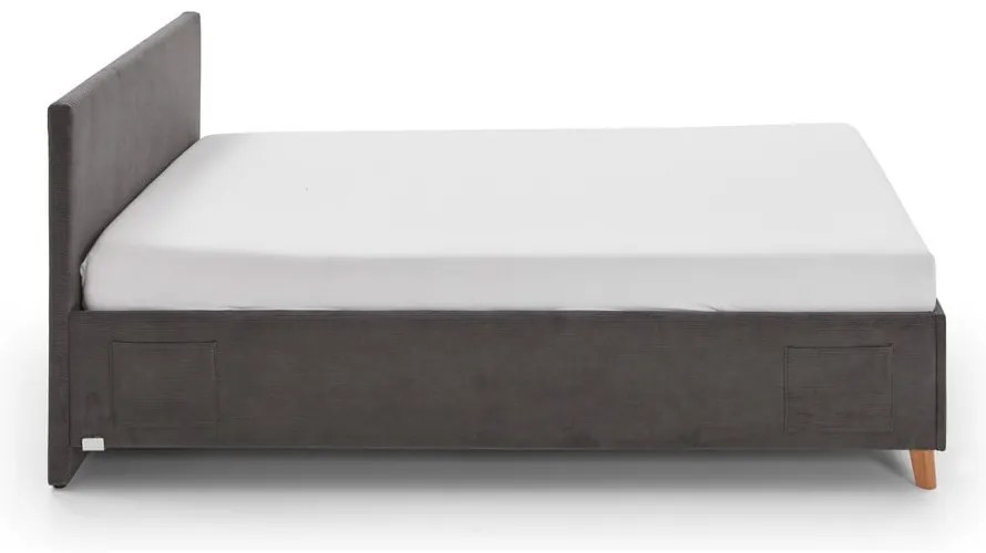 Антрацитно тапицирано детско легло 90x200 cm без ламелно дъно Cool – Meise Möbel