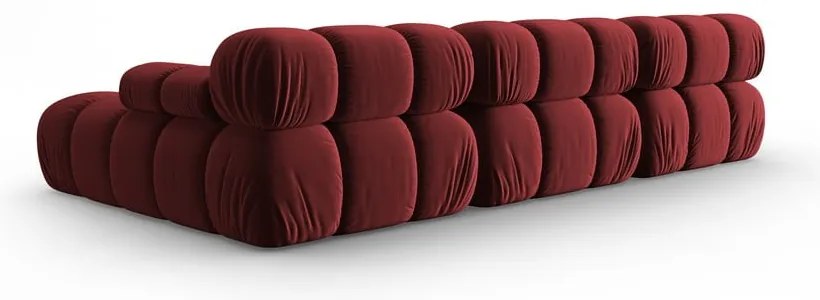 Червен кадифен диван 285 cm Bellis - Micadoni Home