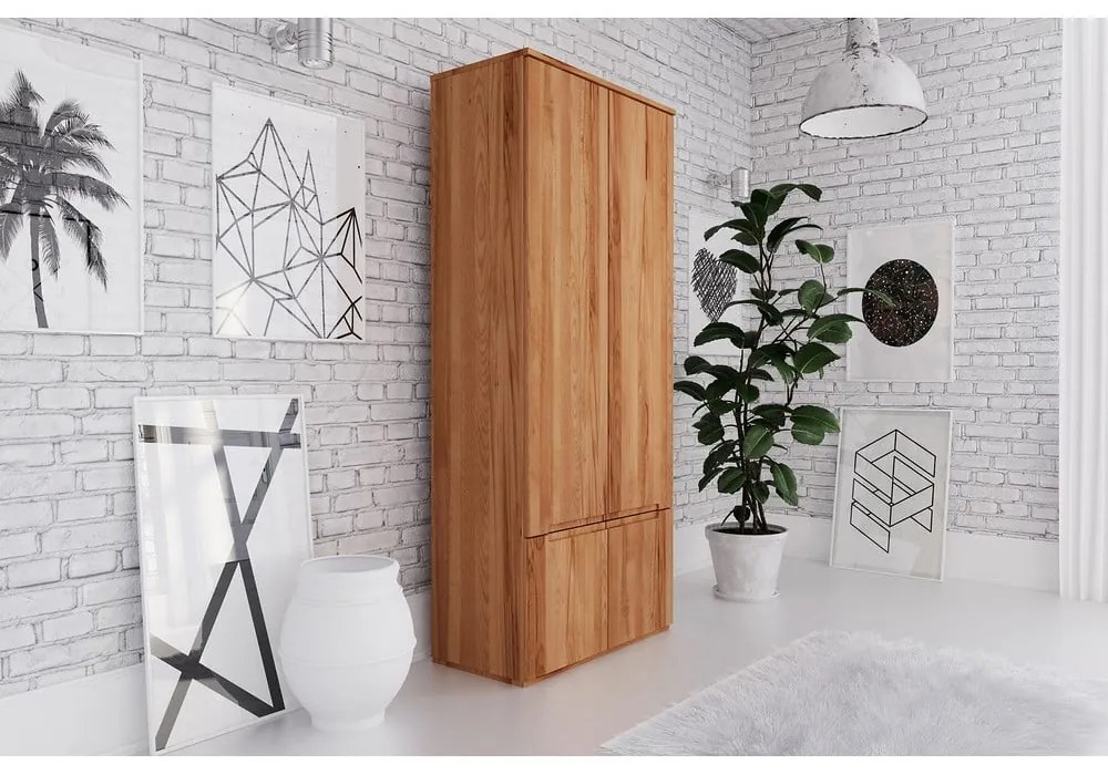 Гардероб от букова дървесина 90x206 cm Vento 2 - The Beds