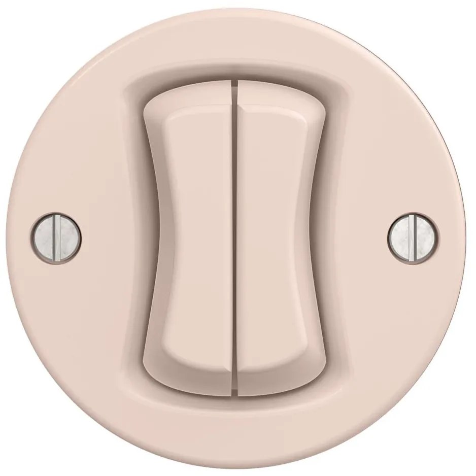 Kliklap - Ретро двойно безрамково бутонче в пепелно розово